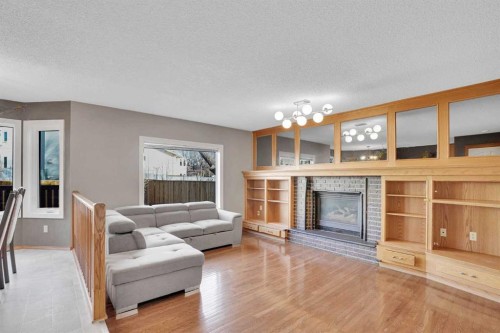 157 Riverview Park, Calgary, AB - Indoor Photo Showing Living Room With Fireplace