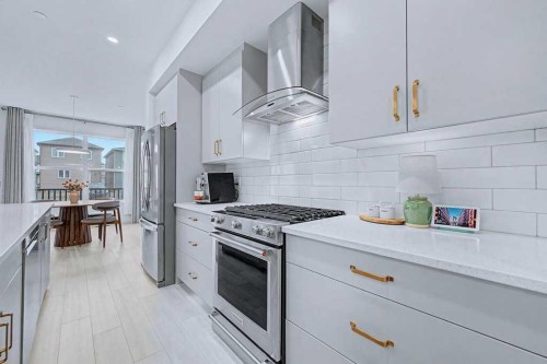 250 Hotchkiss Common Se, Calgary, AB - Indoor Photo Showing Kitchen With Upgraded Kitchen