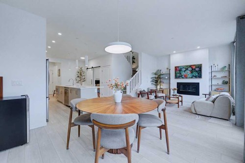 250 Hotchkiss Common Se, Calgary, AB - Indoor With Fireplace