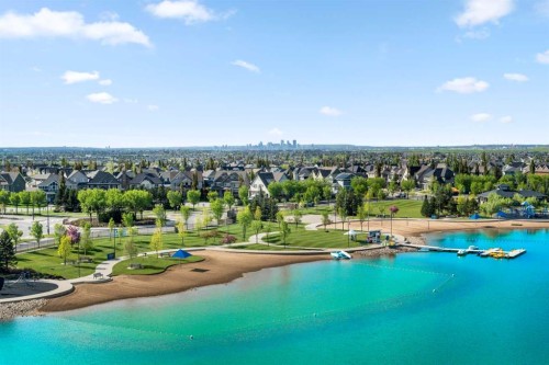 115 Mahogany Way Se, Calgary, AB - Outdoor With Body Of Water With View