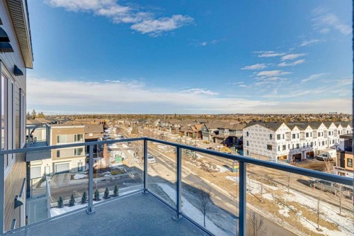 408-660 Shawnee Square Sw, Calgary, AB - Outdoor With Balcony With View