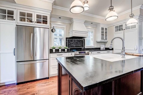 1707 Bowness Road Nw, Calgary, AB - Indoor Photo Showing Kitchen With Double Sink With Upgraded Kitchen