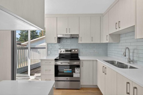 5923 Centre Street Nw, Calgary, AB - Indoor Photo Showing Kitchen With Double Sink With Upgraded Kitchen