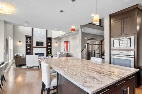 173 Sage Meadows Circle Nw, Calgary, AB - Indoor Photo Showing Kitchen With Upgraded Kitchen