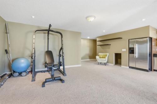 166 Cranridge Terrace Se, Calgary, AB - Indoor Photo Showing Gym Room
