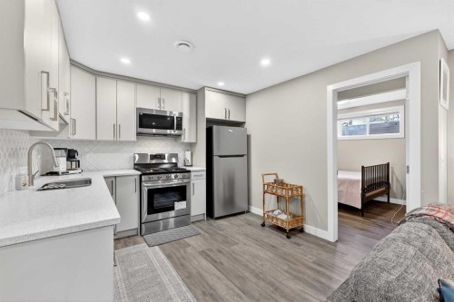 401 Mahogany Court Se, Calgary, AB - Indoor Photo Showing Kitchen With Upgraded Kitchen