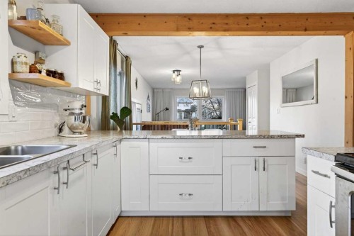 10 Deer Lane Bay Se, Calgary, AB - Indoor Photo Showing Kitchen With Double Sink