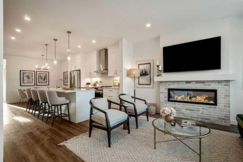 199 Annette Landing, Calgary, AB - Indoor With Fireplace