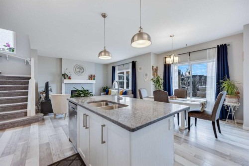 137 Amery Crest, Crossfield, AB - Indoor Photo Showing Kitchen With Double Sink