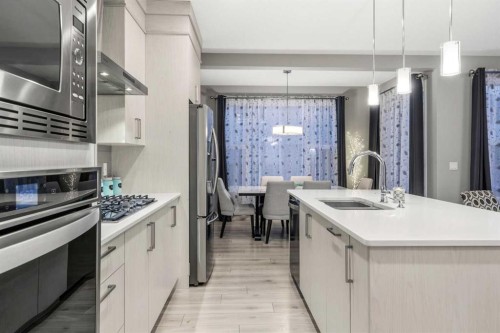 43 Seton Rise Se, Calgary, AB - Indoor Photo Showing Kitchen With Upgraded Kitchen
