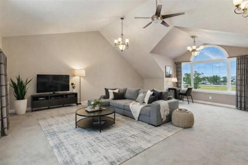 37 Thomas Street Nw, Langdon, AB - Indoor Photo Showing Living Room