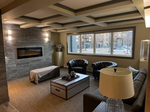 3104-402 Kincora Glen Road Nw, Calgary, AB - Indoor With Fireplace