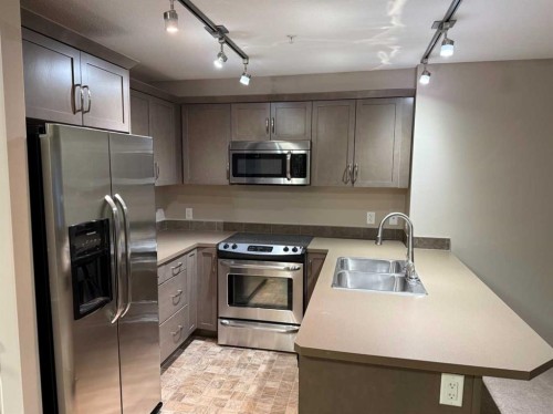 3104-402 Kincora Glen Road Nw, Calgary, AB - Indoor Photo Showing Kitchen With Stainless Steel Kitchen With Double Sink