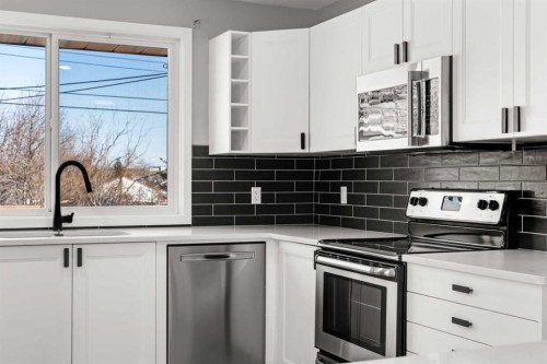 4520 Greenview Drive Ne, Calgary, AB - Indoor Photo Showing Kitchen With Stainless Steel Kitchen With Upgraded Kitchen