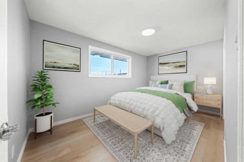 4520 Greenview Drive Ne, Calgary, AB - Indoor Photo Showing Bedroom