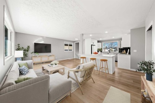 4520 Greenview Drive Ne, Calgary, AB - Indoor Photo Showing Living Room