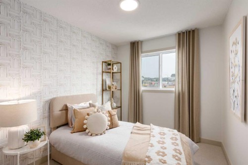 605 Savanna Drive Ne, Calgary, AB - Indoor Photo Showing Bedroom
