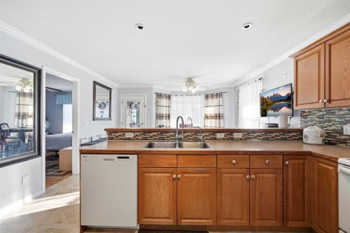 311 Saddlecreek Point Ne, Calgary, AB - Indoor Photo Showing Kitchen With Double Sink