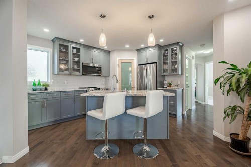 41 Covebrook Close Ne, Calgary, AB - Indoor Photo Showing Kitchen With Stainless Steel Kitchen With Upgraded Kitchen