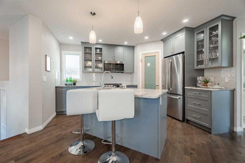 41 Covebrook Close Ne, Calgary, AB - Indoor Photo Showing Kitchen With Stainless Steel Kitchen With Upgraded Kitchen