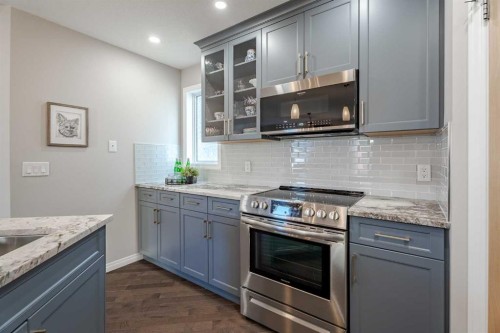 41 Covebrook Close Ne, Calgary, AB - Indoor Photo Showing Kitchen With Upgraded Kitchen
