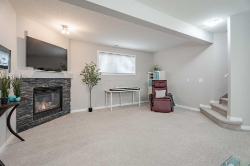 41 Covebrook Close Ne, Calgary, AB - Indoor With Fireplace