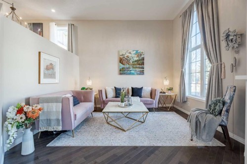 41 Covebrook Close Ne, Calgary, AB - Indoor Photo Showing Living Room