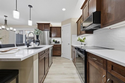 117 Panatella Park Nw, Calgary, AB - Indoor Photo Showing Kitchen With Upgraded Kitchen