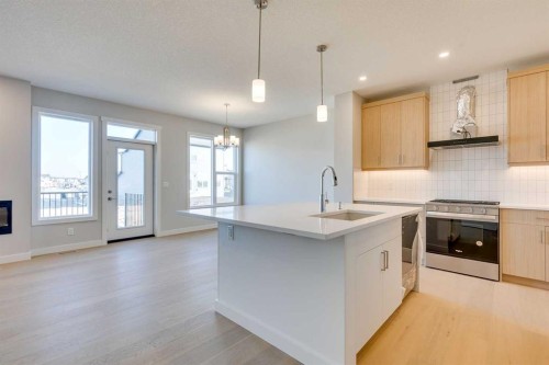 157 Wolf Hollow Drive Se, Calgary, AB - Indoor Photo Showing Kitchen With Upgraded Kitchen