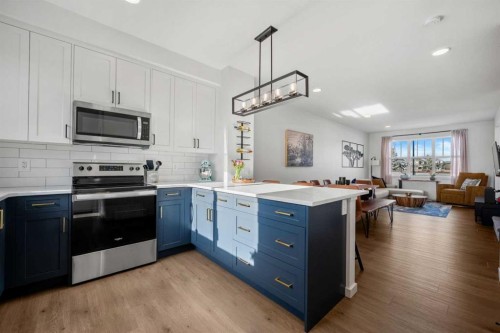 161 Lavender Manor Se, Calgary, AB - Indoor Photo Showing Kitchen With Upgraded Kitchen