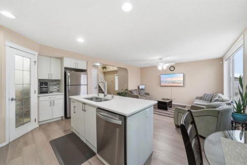 131 San Fernando Crescent Ne, Calgary, AB - Indoor Photo Showing Kitchen With Double Sink