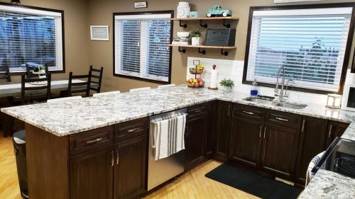 272210 Range Road 291 Ne, Airdrie, AB - Indoor Photo Showing Kitchen With Double Sink With Upgraded Kitchen