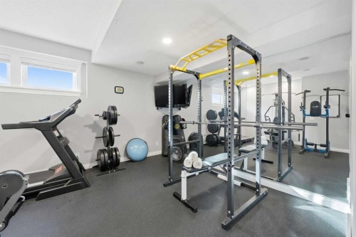 1053 Hillcrest Manor Estates, Strathmore, AB - Indoor Photo Showing Gym Room