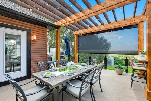 1053 Hillcrest Manor Estates, Strathmore, AB - Outdoor With Deck Patio Veranda With Exterior