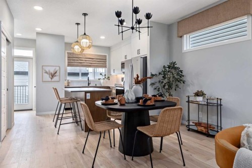 91 Huxland Road Ne, Calgary, AB - Indoor Photo Showing Dining Room