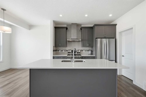 276 Belvedere Drive, Calgary, AB - Indoor Photo Showing Kitchen With Stainless Steel Kitchen With Double Sink With Upgraded Kitchen