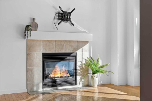 345 Mahogany Boulevard Se, Calgary, AB - Indoor With Fireplace