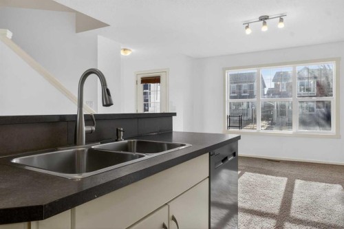 512 Evanston Drive Nw, Calgary, AB - Indoor Photo Showing Kitchen With Double Sink