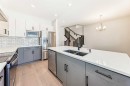 535 Tekarra Drive Nw, Calgary, AB  - Indoor Photo Showing Kitchen With Stainless Steel Kitchen With Double Sink With Upgraded Kitchen 