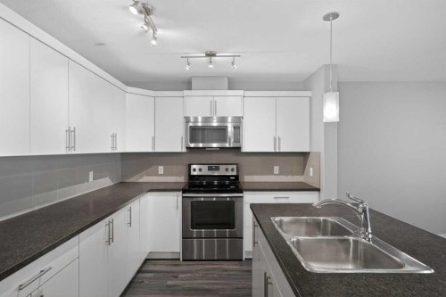 307 Skyview Ranch Grove Ne, Calgary, AB - Indoor Photo Showing Kitchen With Double Sink