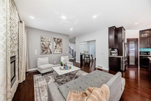 19 Valley Pointe Way Nw, Calgary, AB - Indoor Photo Showing Living Room With Fireplace