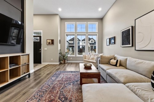 295 Masters Row Se, Calgary, AB - Indoor Photo Showing Living Room
