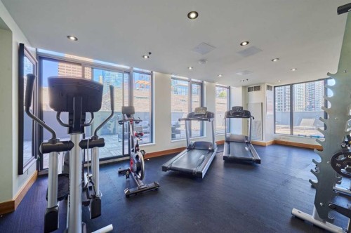 2408-1010 6 Street Sw, Calgary, AB - Indoor Photo Showing Gym Room