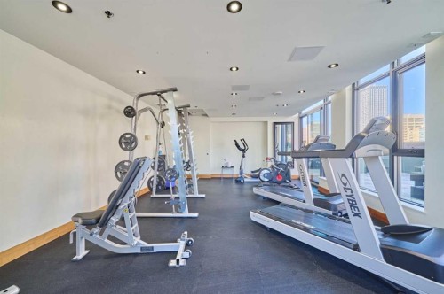 2408-1010 6 Street Sw, Calgary, AB - Indoor Photo Showing Gym Room