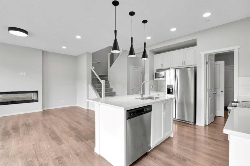 106 Lucas Crescent Nw, Calgary, AB - Indoor Photo Showing Kitchen With Upgraded Kitchen