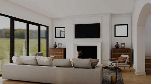 1603 42 Avenue Sw, Calgary, AB - Indoor Photo Showing Living Room With Fireplace