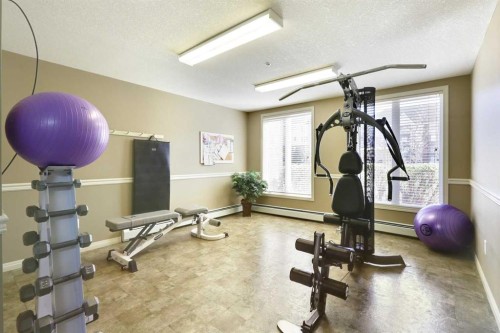 417-15 Everstone Drive Sw, Calgary, AB - Indoor Photo Showing Gym Room