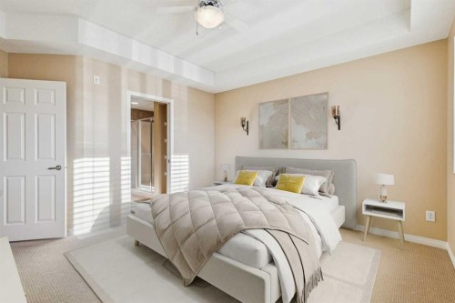 417-15 Everstone Drive Sw, Calgary, AB - Indoor Photo Showing Bedroom