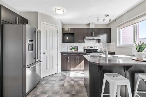 6 Autumn Green Se, Calgary, AB - Indoor Photo Showing Kitchen With Stainless Steel Kitchen With Double Sink With Upgraded Kitchen