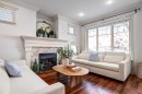 1-2413 2 Avenue Nw, Calgary, AB  - Indoor Photo Showing Living Room With Fireplace 